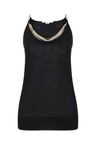 Top en laine mérinos - Noir