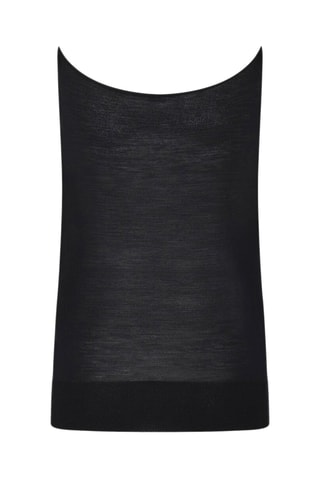 Top en laine mérinos - Noir