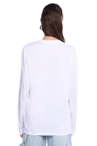 T-shirt - Blanc, bleu et gris