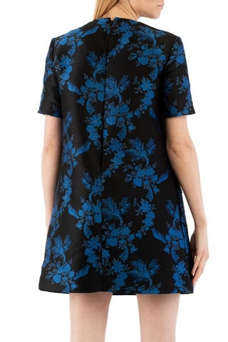 Robe trapèze - Noir et bleu