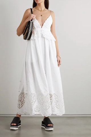 Robe longue en lin sans manches - Blanc