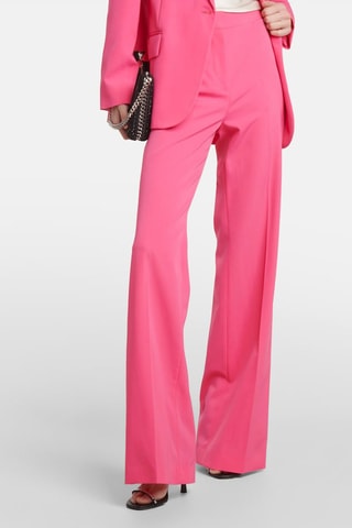 Pantalon flare en laine - Rose