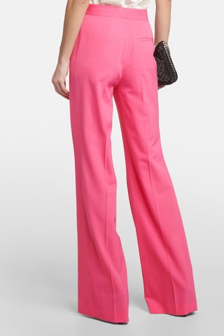 Pantalon flare en laine - Rose