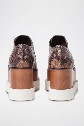 Derbys à talons plateformes - Blanc, noir et marron