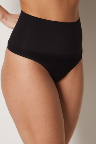 String de cintura alta Powery - Preto
