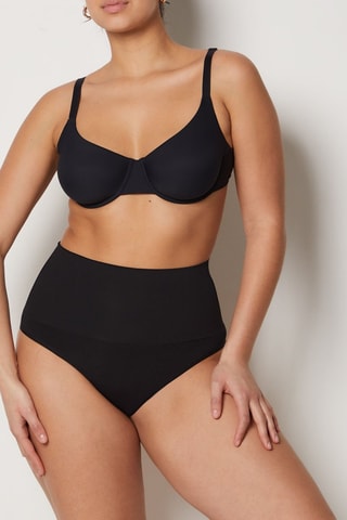 String de cintura alta Powery - Preto