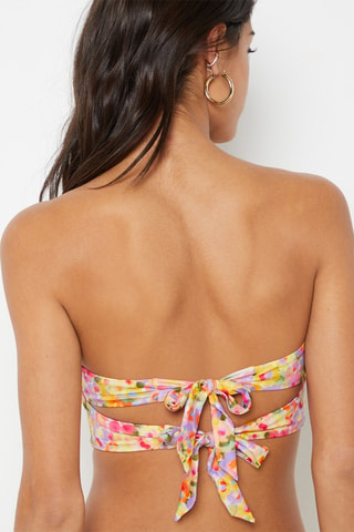 Parte de cima de biquíni Blooming - Malva e amarelo - Etam