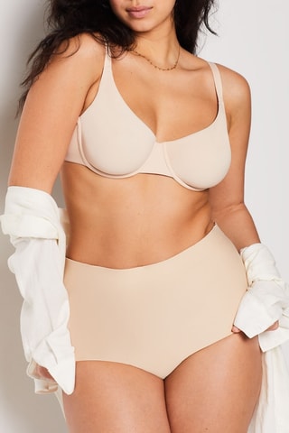 Cueca de cintura alta Deep Vack Control - Bege