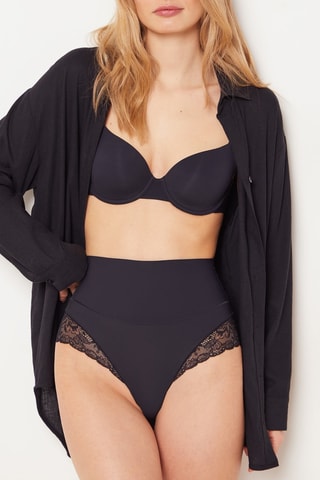 Cueca de cintura alta Everyday Control - Preto