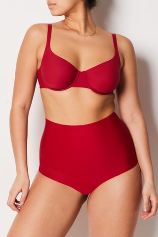 Cueca de cintura alta Controly - Vermelho