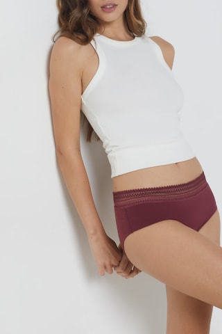 Cueca menstrual - Fluxo abundante Celia - Bordô