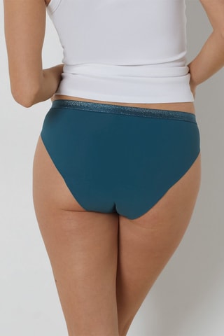 Cueca menstrual - Fluxo médio Aya - Azul-petróleo - Etam