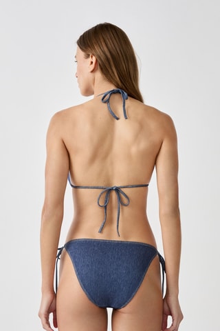 Cueca de biquíni de ganga Blue Rodéo - Azul-marinho