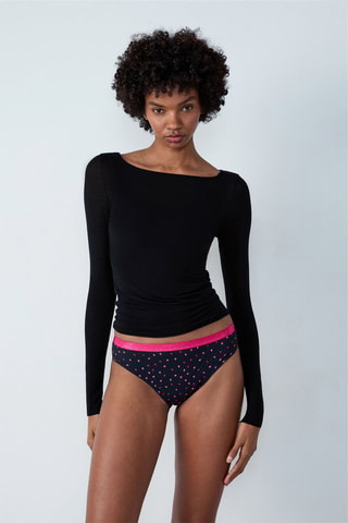 Cueca menstrual - Fluxo abundante - Preto