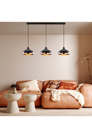 Hanglamp Yildo - Zwart - 3 x 40 W