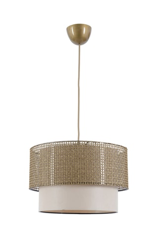 Lámpara de techo Coral - Beige y blanco - 45-60 W