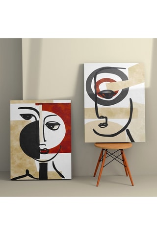 2 peintures décoratives sur toile Nicole - 70 x 50 cm