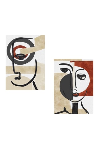 2 peintures décoratives sur toile Nicole - 70 x 50 cm
