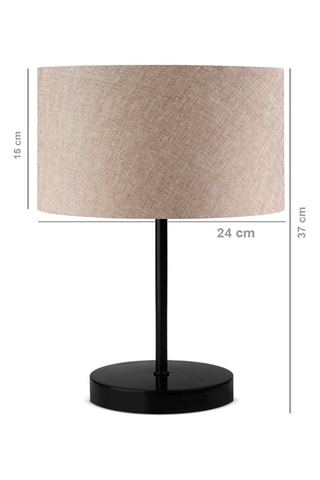 Lámpara de sobremesa - Beige y negro - 60 W