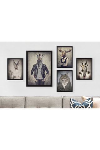 5 tableaux Théo2 -  24 x 29 cm / 34 x 44 cm