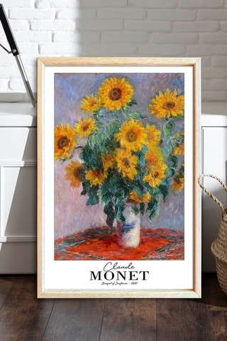 Cuadro «Jarrón de girasoles» de Claude Monet - 42 x 62 cm