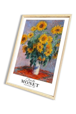 Cuadro «Jarrón de girasoles» de Claude Monet - 42 x 62 cm