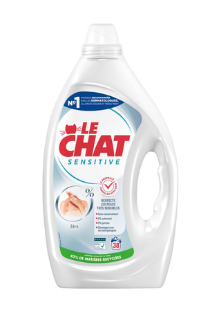 4 x Lessive Sensitive Haute tolérance Le Chat - 38 Lavages - 1,7 l