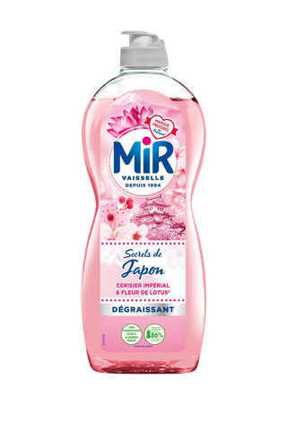 4 x Liquide vaisselle Secrets de Japon Fleur de Lotus et Cerisier Impérial Mir - 675 ml