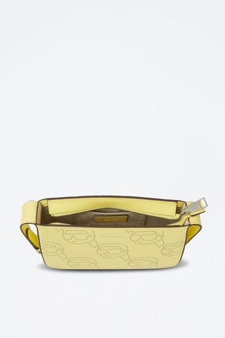 Sac porté épaule en cuir - Jaune