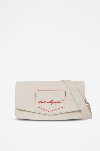 Sac porté épaule en lin - Beige