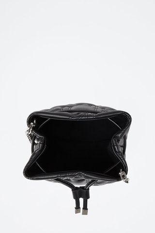 Borsa a secchiello in pelle - Nero