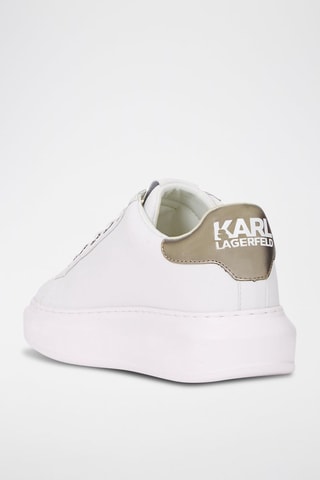Baskets en cuir - Blanc et taupe