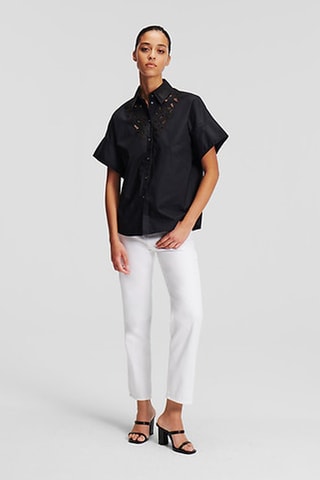 Chemisier en coton biologique - Noir
