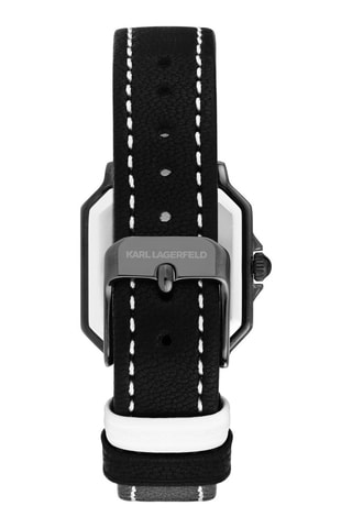 Montre à quartz en cuir - Noir