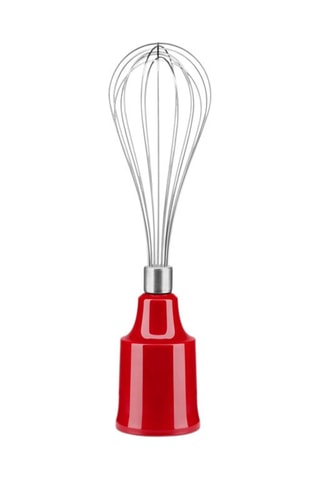 Batidora de mano, batidor de varillas, picadora y bol mezclador con medidas - Rojo