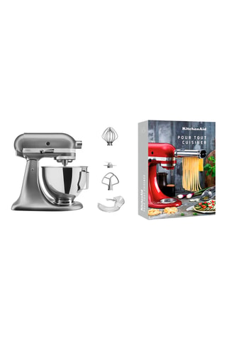 Robot pâtissier 5KSM95PSECU multifonction à tête inclinable - 4,3 l et Livre "Pour tout cuisiner"