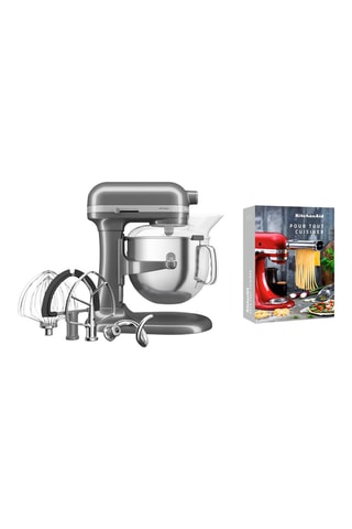 Robot pâtissier multifonction 5KSM70SHXEMS à bol relevable Artisan 6,6 l et livre "Pour tout cuisiner" offert