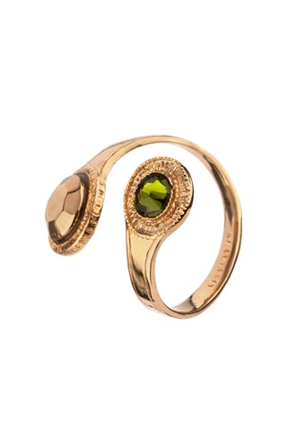 Anillo bañado en oro fino amarillo Fujita