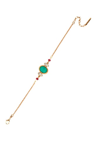 Pulsera bañada en oro fino amarillo Fujita - Jades y nácar