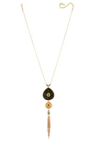 Collar bañado en oro fino amarillo Fujita - Perlas japonesas, jades y jaspes