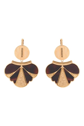 Pendientes Hawaï bañados en oro amarillo - Nácar