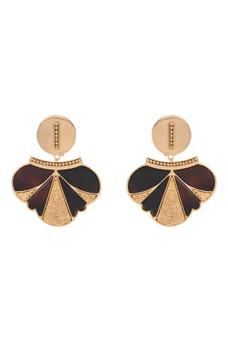 Pendientes Hawaï bañados en oro amarillo - Nácar