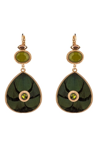 Pendientes bañados en oro fino amarillo Fujita
