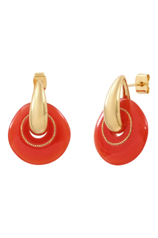 Pendientes bañados en oro fino amarillo