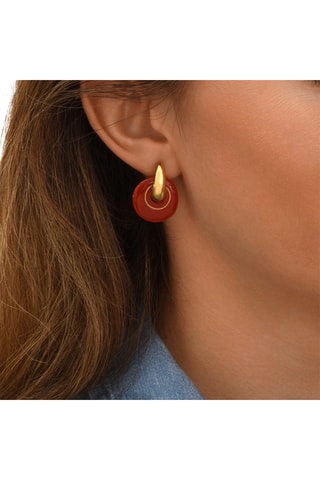 Pendientes bañados en oro fino amarillo