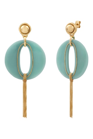 Pendientes bañados en oro fino amarillo