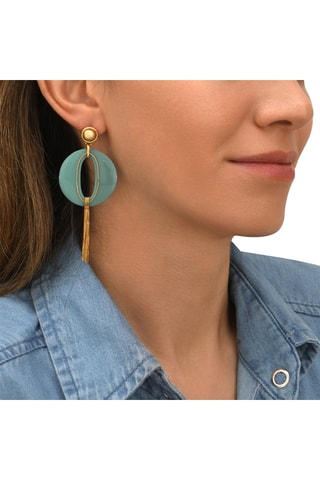 Pendientes bañados en oro fino amarillo