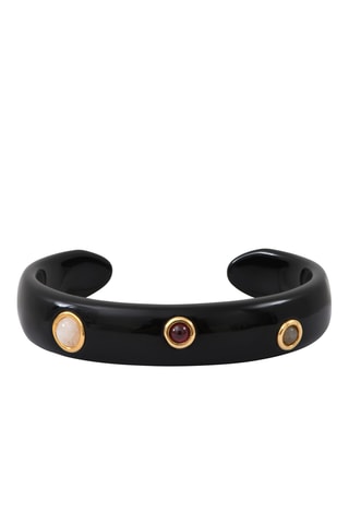 Pulsera bañada en oro fino amarillo - Granate, labradorita y ópalo