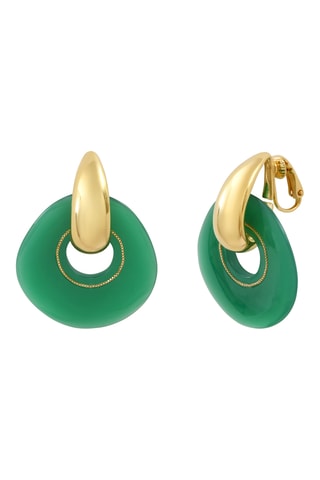 Pendientes bañados en oro fino amarillo