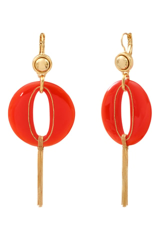 Pendientes bañados en oro fino amarillo